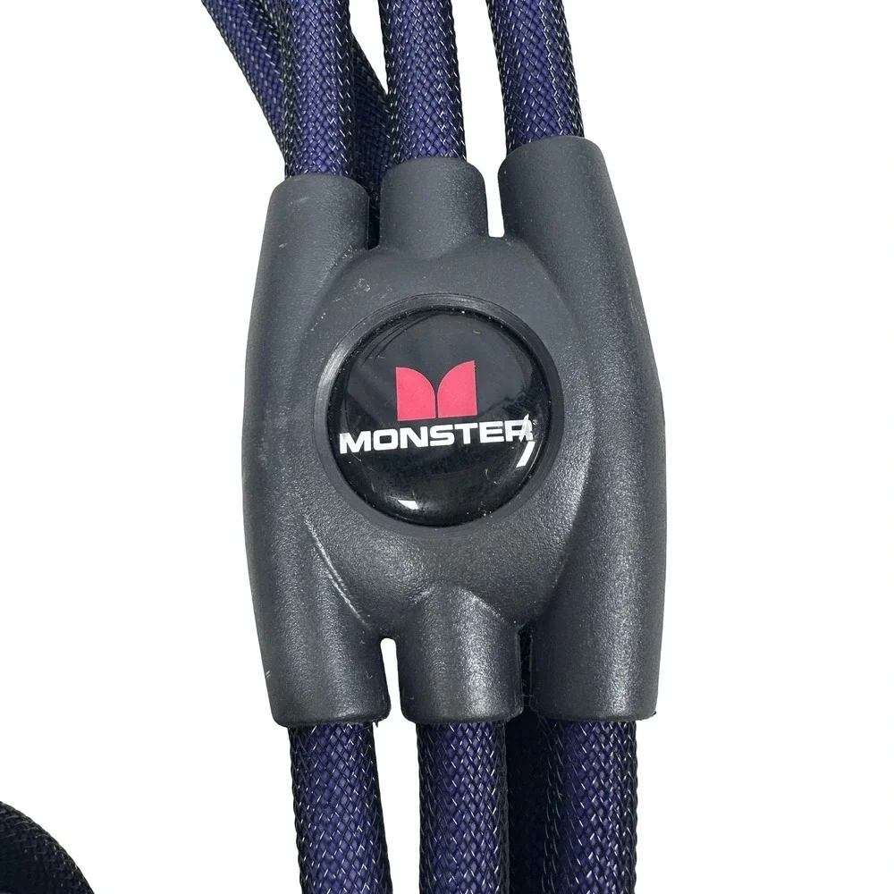 Monster Ultra Series THX 800 8 ft Component Video Cable RCA Blue Braided Mesh